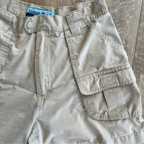 Vintage 80s 90s High Rise Khaki Cargo Shorts - Picture 4 of 7